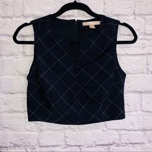 Forever 21 Contemporary Plaid Crop Top